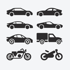 Naklejka premium set of car icons