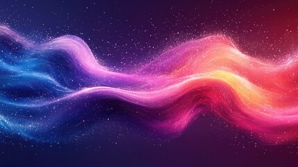 Obraz premium Abstract colorful wave energy flow, cosmic background, design element