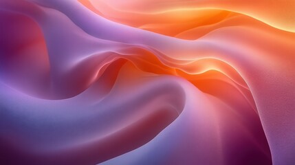 Fototapeta premium Abstract Waves of Colorful Fabric Flowing in Soft Light