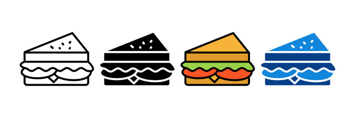 Sandwich Icon Set Multiple Style Collection