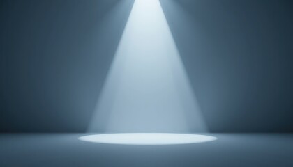 Obraz premium Illuminating stage performance studio space visual content dark environment centered viewpoint spotlight concept for dramatic effect