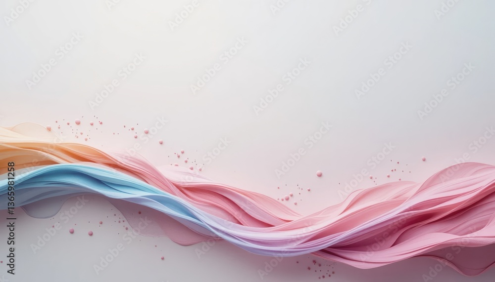 Poster creative abstract waves of color flowing through a serene background artistic design minimalist styl