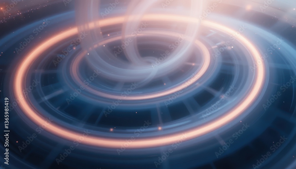 Poster dynamic cosmic spiral motion outer space digital art abstract environment wide-angle view theoretica