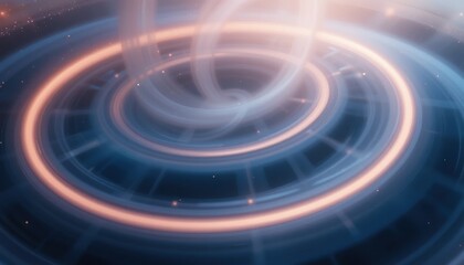 Obraz premium Dynamic cosmic spiral motion outer space digital art abstract environment wide-angle view theoretical physics concept