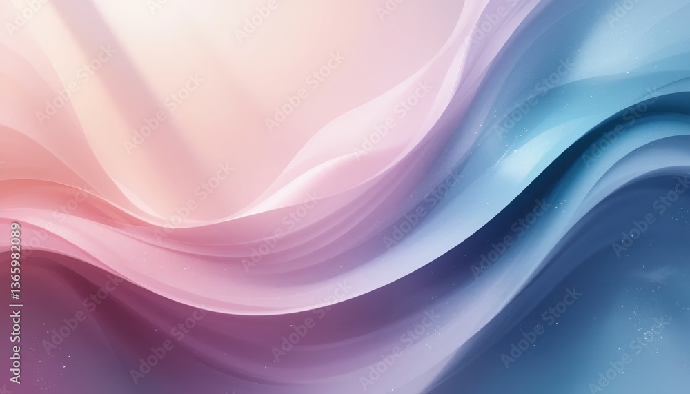 Poster flowing waves of colorful abstract art digital canvas visual design studio environment aesthetic per