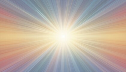 Obraz premium Radiant burst of light in a tranquil sky abstract art digital creation serene atmosphere wide angle inspirational vision