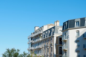 Obraz premium beautiful residential buildings with balconies