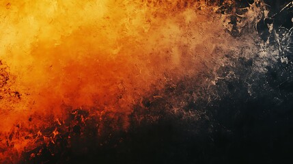 Abstract orange and black grunge background with space for text or image