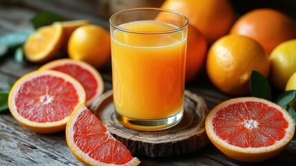 A vitamin-rich citrus juice made from oranges, grapefruits, and lemons, perfect for boosting immunity