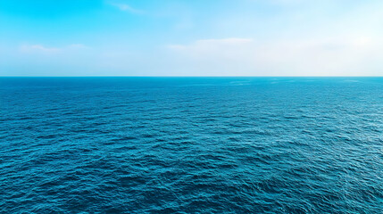 Obraz premium Vast Blue Ocean Horizon Under A Clear Sky