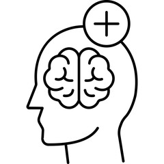 Mental Health vector icon in line style