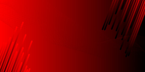 Abstract red, black arrow overlap background with triangle geometric shape element as frame border. Suit for business, corporate, institution, party, festive, seminar, and talks