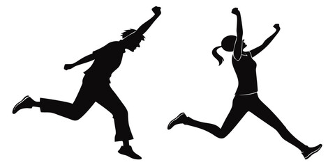 silhouette of people