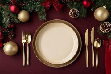 Classic Christmas Table Arrangement with a Focus on Simplicity