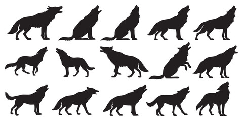 wolf silhouettes