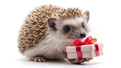 Hedgehog with Gift