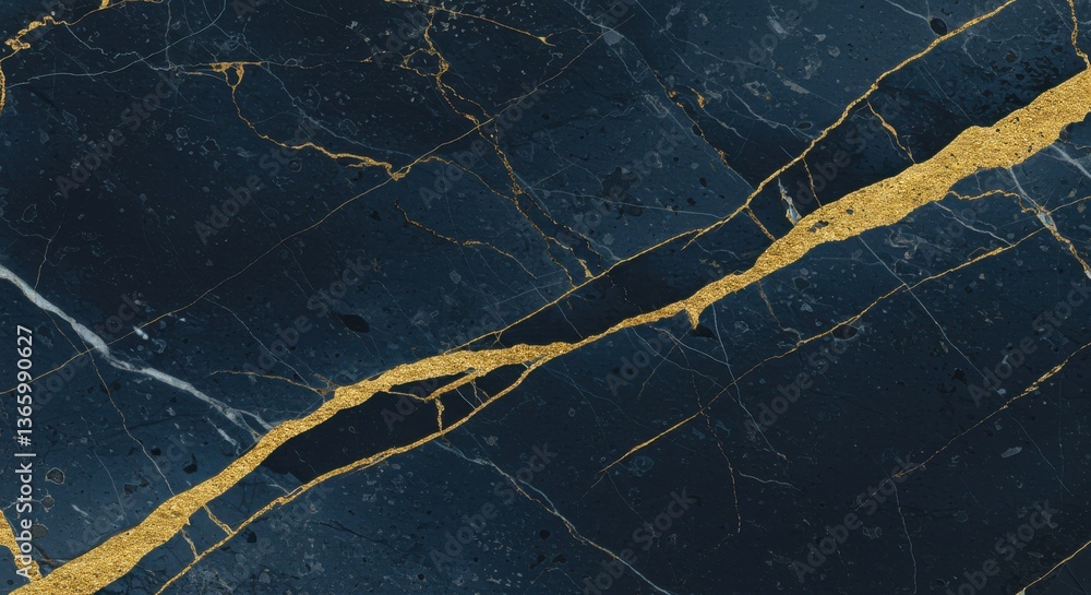 Poster dark marble texture with golden veins creating a luxurious and elegant abstract background effect