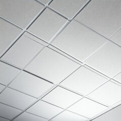 Obraz premium Seamless Grey Office Ceiling Tiles for Modern Interiors: A Light and Elegant Background Design