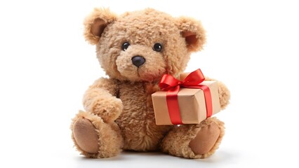 Fototapeta premium Teddy Bear with Gift
