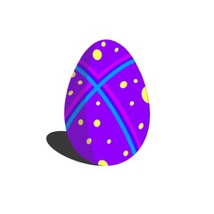 purple easter egg with shadows illustration