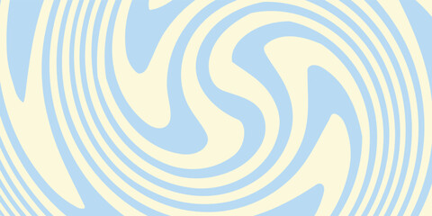 Abstract horizontal background with colorful waves. Trendy vector illustration in retro style of the 60s, 70s.eps10