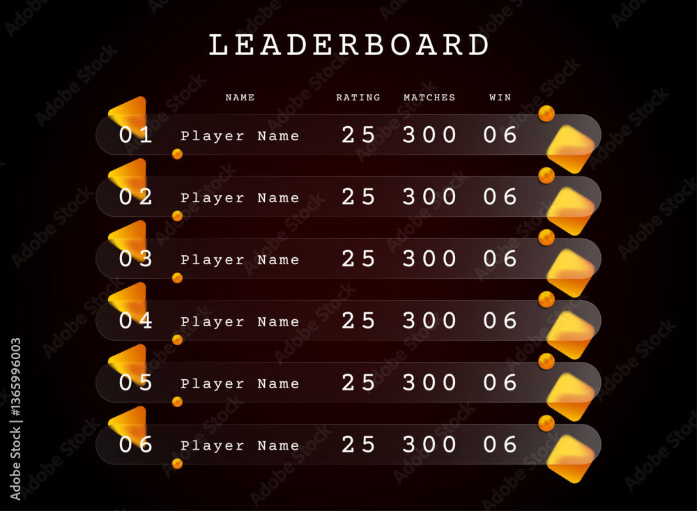 Poster leaderboard ui layout display banner modern trendy gradient glass morphism shape vector design