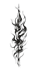 Fototapeta premium Tribal Flame Tattoo Vector Design