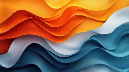 Obraz premium Colorful Waves of Fabric Flowing in Bright Tones and Soft Textures