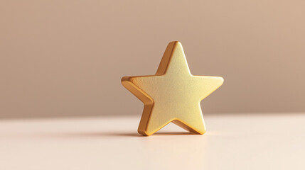3d golden star