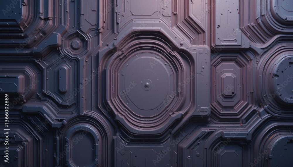 Poster futuristic technology design abstract digital space 3d render geometric patterns modern aesthetic