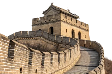 Fotobehang the great wall china s unique on isolated with white background,  PNG. © Shakib