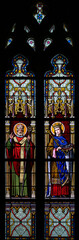Stained-glass window in the old cathedral