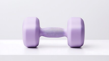 Obraz premium A purple dumbbell is on a white table