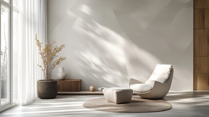 Fototapeta premium A clean, white wallpaper with subtle geometric patterns in shades of grey, perfect for contemporary and sleek interiors