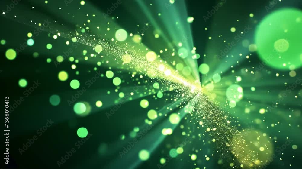 Poster a kaleidoscope of emerald light: dive into a mesmerizing display of vibrant emerald light, where shi