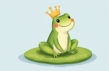 Obraz premium Cheerful animated kiwi character with a big smile and rosy cheeks, surrounded by a soft pastel background. Ideal for children's illustrations and cartoons.