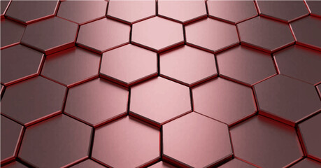 Hexagonal abstract metal background