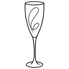 Continuous Line Champagne Flute