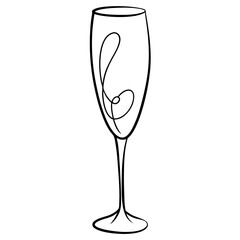 Continuous Line Champagne Flute
