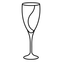 Continuous Line Champagne Flute