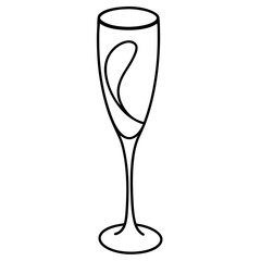 Continuous Line Champagne Flute
