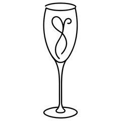 Continuous Line Champagne Flute