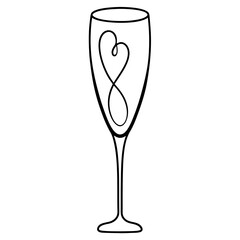 Continuous Line Champagne Flute