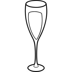 Continuous Line Champagne Flute