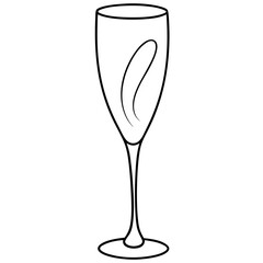 Continuous Line Champagne Flute