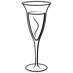 Continuous Line Champagne Flute