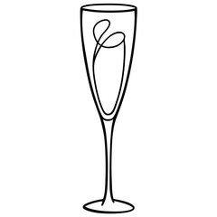 Continuous Line Champagne Flute