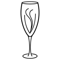 Continuous Line Champagne Flute