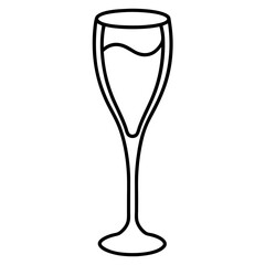 Continuous Line Champagne Flute