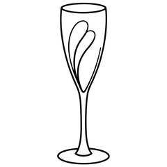 Continuous Line Champagne Flute